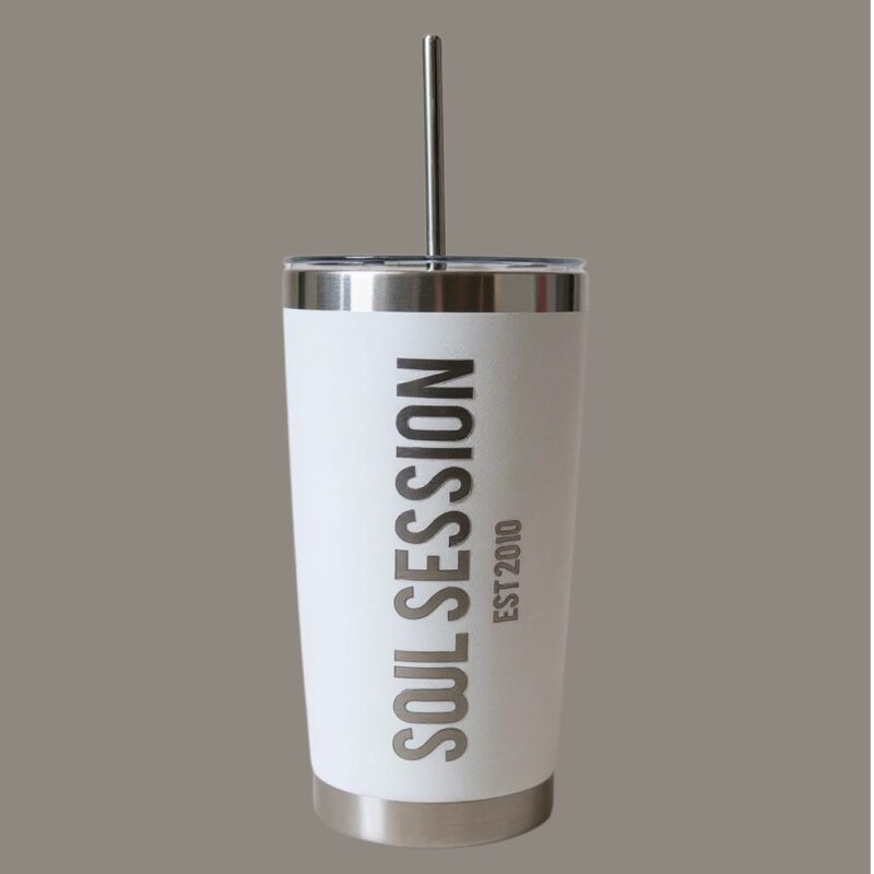 SS Engraved Travel Cup (White)