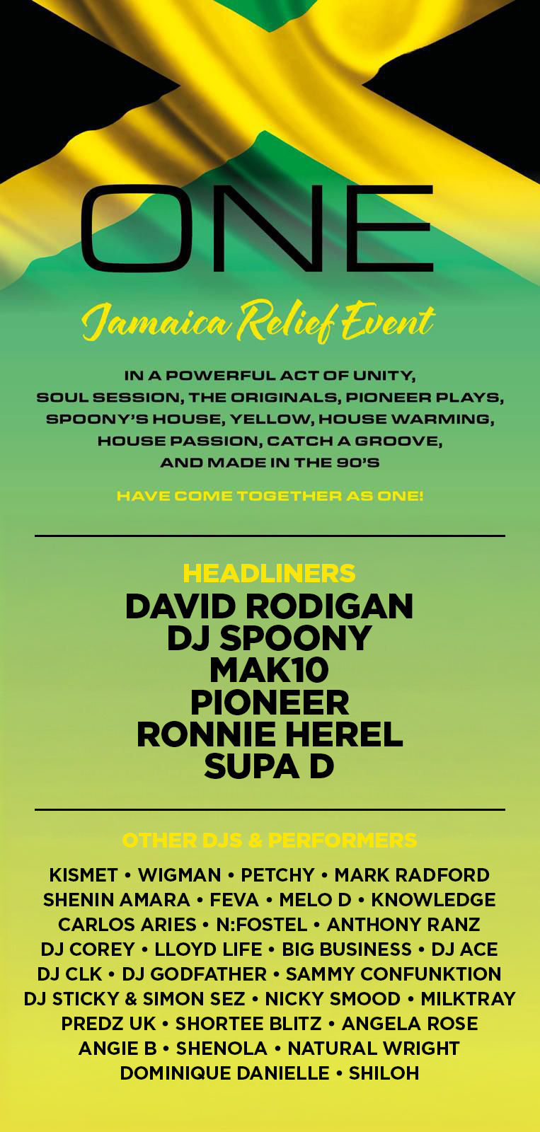 Soul Session – One Jamaica Relief Event